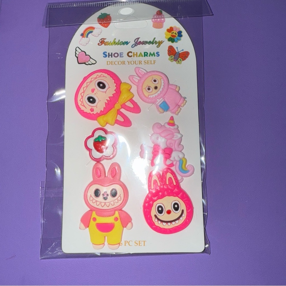 ✨✨5/$10✨✨ 6pc Labubu Shoe Charms for Crocs Style - Monster Bunny Lot New